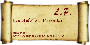 Laczházi Piroska névjegykártya